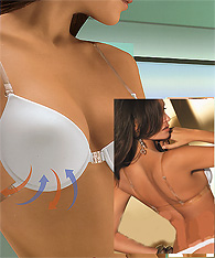 Clear strap - clear back bras: Futura Gold Visione TOP