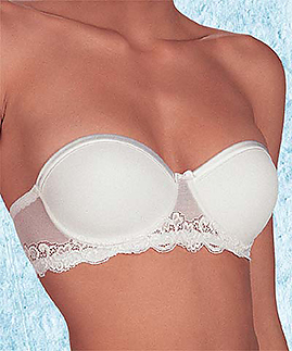 Convertible bras: strapless bras  - clear straps bras -  -  