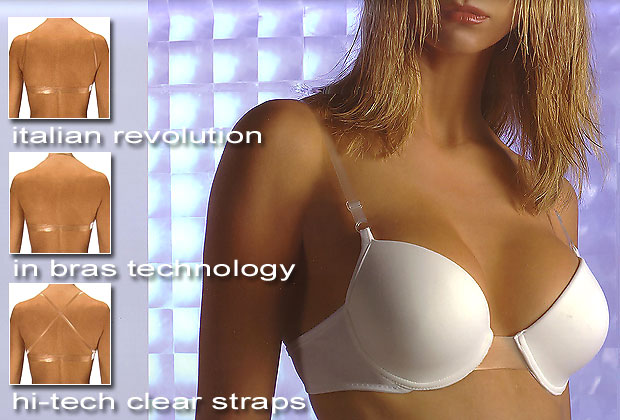 Italian lingerie - Bras - Clear straps bras - Backless bras