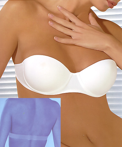strapless bra with clear back